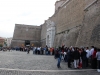 Lining up to enter Vatican Museum for tour group.