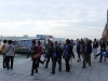 Boarding a shuttle boat for Venice.