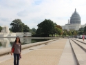 The Capitol building under remodeling with scaffold.