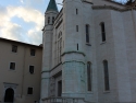 St. Rita church, Casia, Italy at dusk.