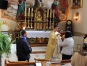 Holy mass at Basilica in Wadowice, Poland.