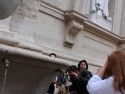 Only tour groups can exit this way which is connected to St. Peter's square. Inscriptions on the fountain read " I saw the water coming out of the temple from the right side". 