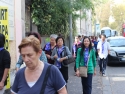 Pilgrims on the way to pay a visit to late Cardinal François-Xavier Nguyễn Văn Thuận at Santa Maria della Scala.