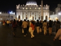 Marching into St Peter's square around 7:30am.