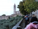 Walking toward St Claire's Basilica.