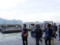 Boarding a shuttle boat for Venice.