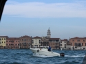 On board Venice shuttle boat headed for Venice.