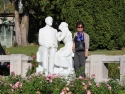 Backyard garden at St. Therese childhood home in Lisieux, France.