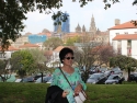 Alameda park, Santiago De Compostella, Spain overlooking Santiago Cathedral.