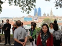 Alameda park, Santiago De Compostella, Spain overlooking Santiago Cathedral.