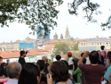 Alameda park, Santiago De Compostella, Spain overlooking Santiago Cathedral.