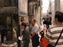 Entering St. James the Great tomb.