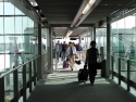 Arriving at Charles de Gaulle Airport, Paris, France. 