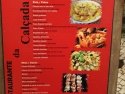 Food menu at an eatery in Lisbon. It is in English too.
