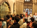 Inside Lisbon Cathedral, in front of St. Vincent tomb.